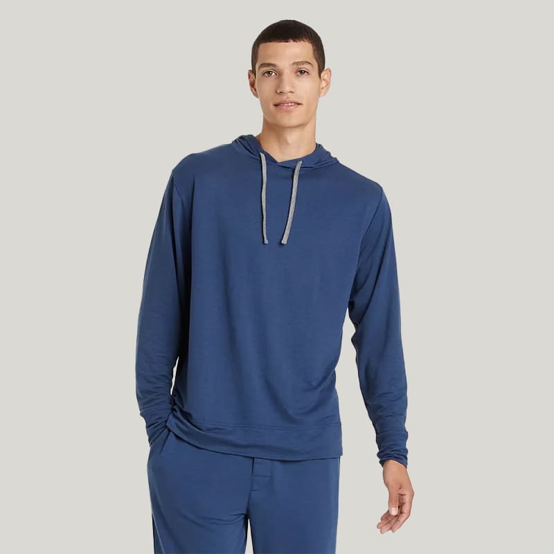 Classic Men'S Sportswear With Drawstrings, Bamboo Fiber Casual Men's Pajama Shirts