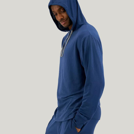 Classic Men'S Sportswear With Drawstrings, Bamboo Fiber Casual Men's Pajama Shirts
