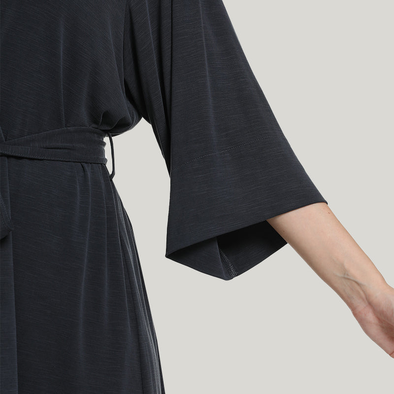 Tie Upscale Ladies Modal Long-sleeve Robe-2311290118