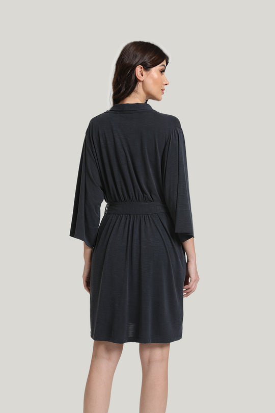 Tie Upscale Ladies Modal Long-sleeve Robe-2311290118