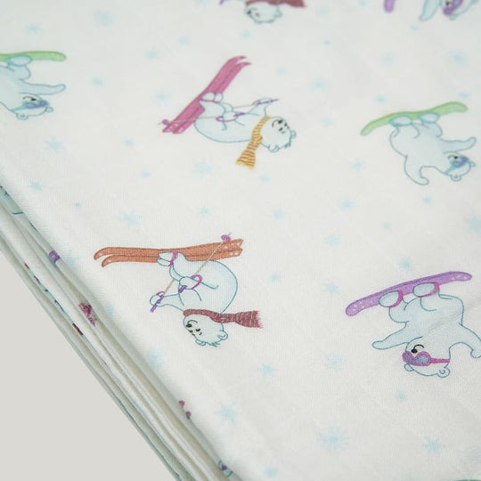 Newborn Woven Blanket Swaddle, Skin-Friendly Natural Bamboo Viscose Muslin Infant Wrap-2311820320-2
