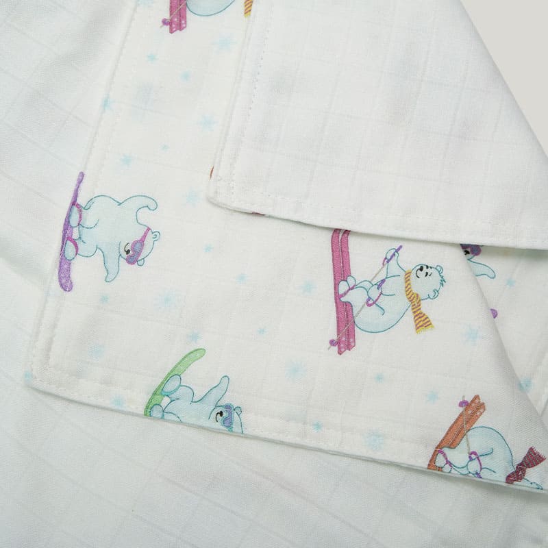 Newborn Woven Blanket Swaddle, Skin-Friendly Natural Bamboo Viscose Muslin Infant Wrap-2311820320-2