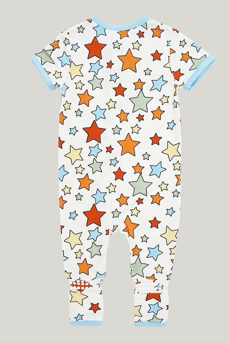 Navel Protection Baby Knit Short-sleeve Long Pants Sleepsuits-2313810100