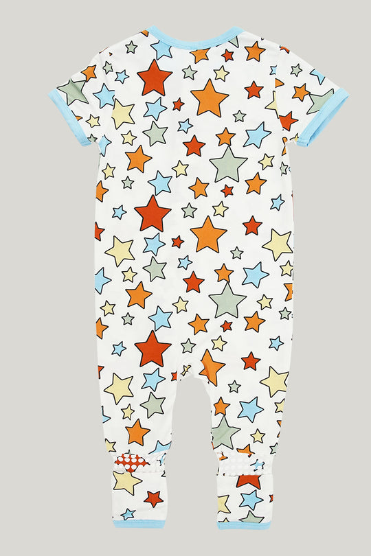 Navel Protection Baby Knit Short-sleeve Long Pants Sleepsuits-2313810100