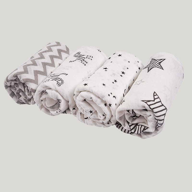 Organic Cotton Swaddle Blanket Comfy Muslin Wraps