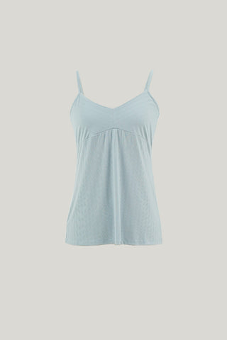 Pleated V-neck Women’s Knit Strap Tops Nightgown