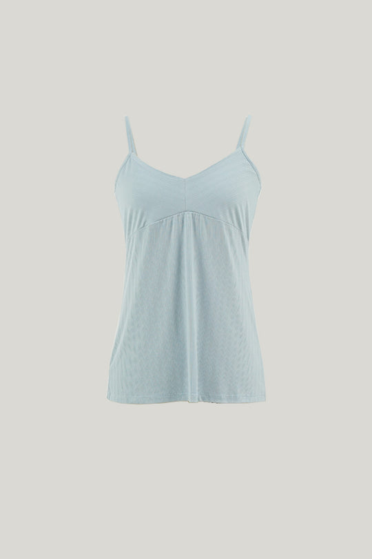 Pleated V-neck Women’s Knit Strap Tops Nightgown