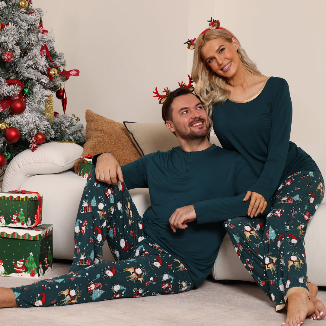 Private Label Bamboo Family Christmas Pajama Set-2411820086