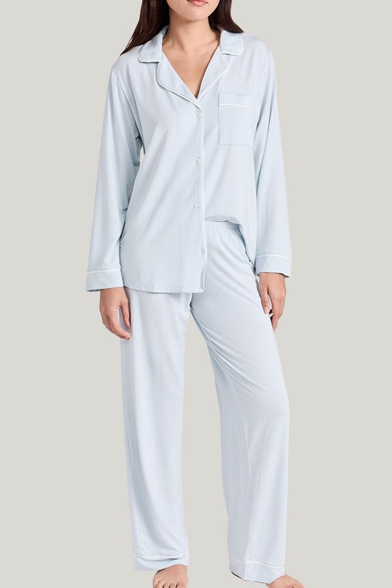Private Label Bamboo Solid Color Pajama Set
