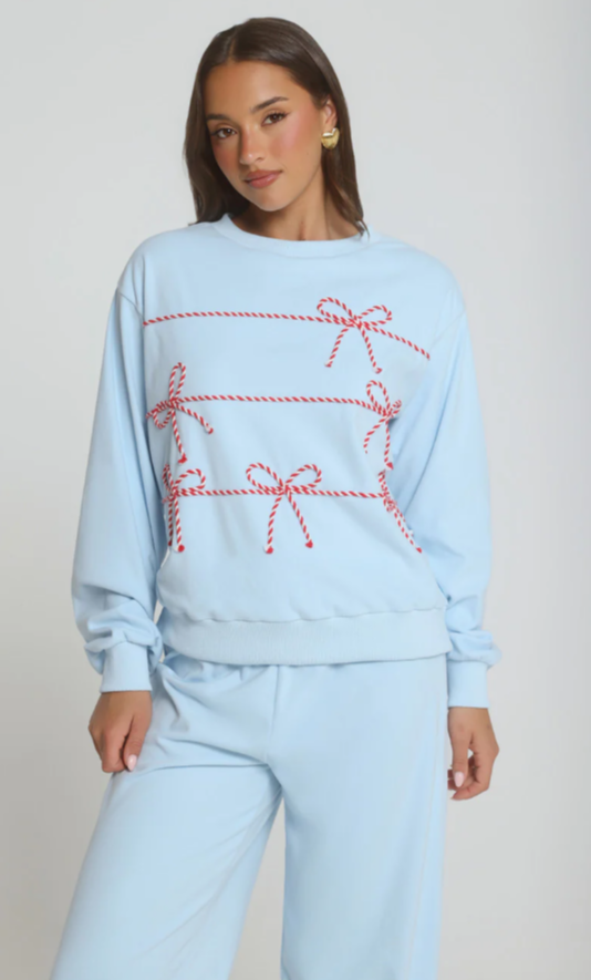 Private Label Christmas Bow Pajama Set