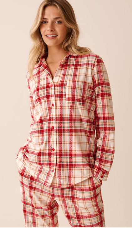 Private Label Christmas Plaid Pajama Set Manufacturer