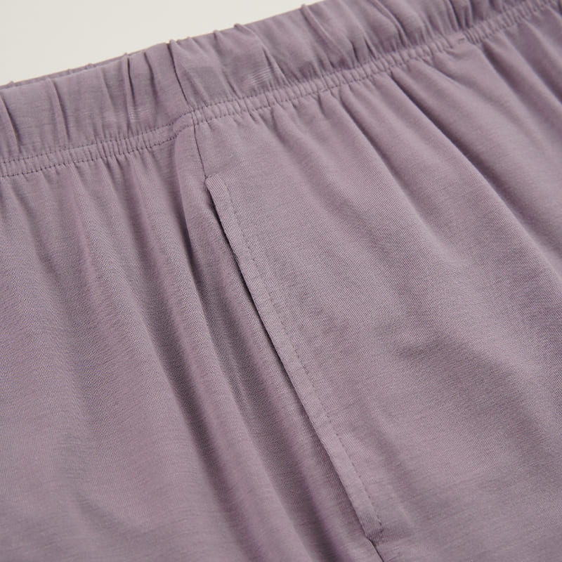 Private Label Modal Pajama & Shorts Set With Piping, Gift Box Sleepwear Factory-2516830151