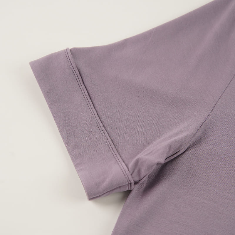 Private Label Modal Pajama & Shorts Set With Piping, Gift Box Sleepwear Factory-2516830151