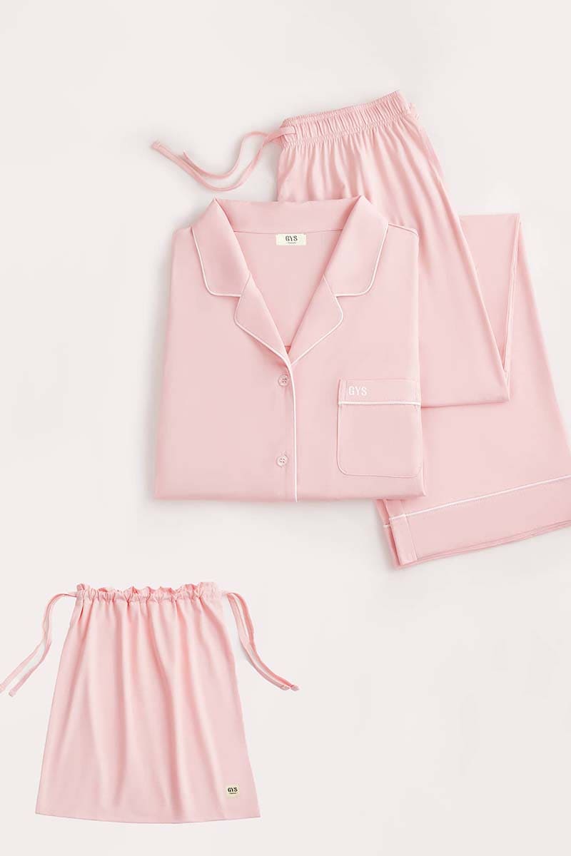 Private Label Piped Pj Sets,Bulk Lyocell Sleepwear Supplier