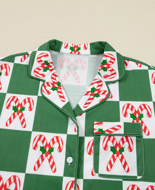 Private Label Piping Pajama Sets Supplier, Custom Checkerboard Pajama Sets