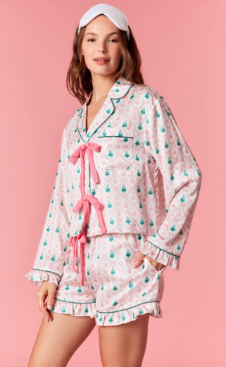 Private Label Sweet Tie-Detail Pajama Set, Girls&