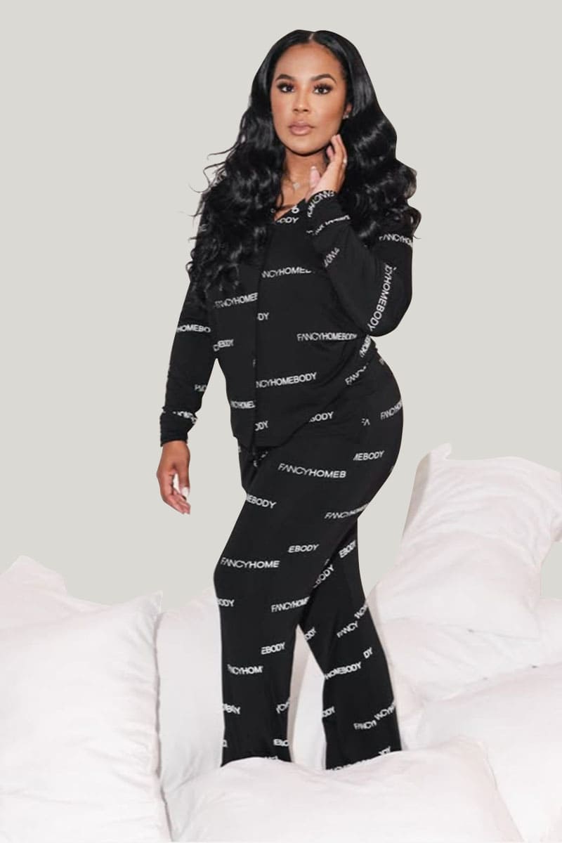 Letter Print Pajamas Wholesale Factory