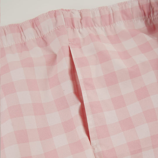 Private Label Girls' Contrast Trim Cotton Short-Sleeve Pajama Set Factory-2515580023