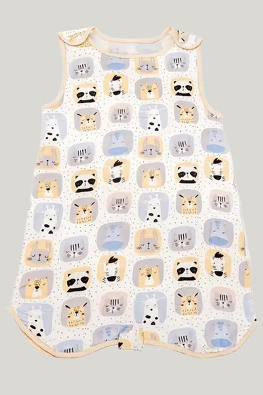 Pure Cotton Breathable Sleeping Bag With Split Legs And Panda Print
