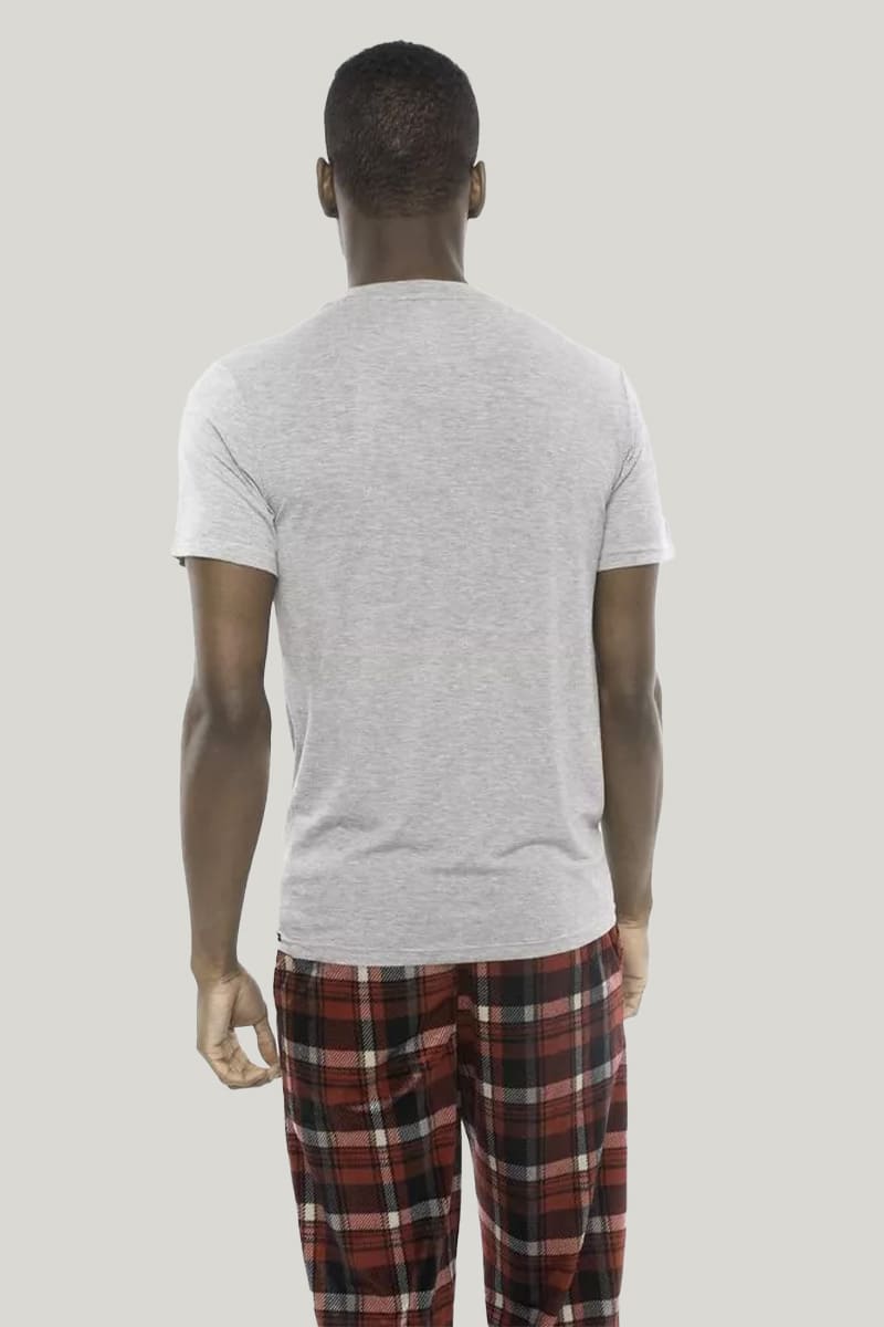 Grey Round Neck Short Sleeved Bamboo Fiber Tops