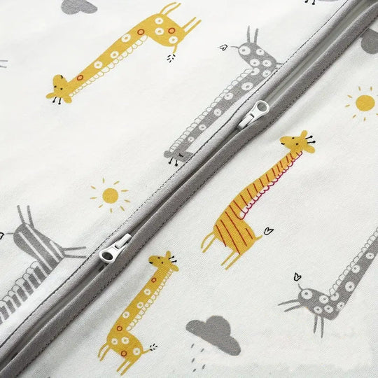 Soft And Comfortable Bamboo Fiber Sleeping Bag With Giraffe Print