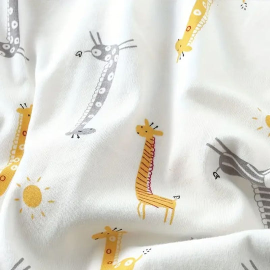 Soft And Comfortable Bamboo Fiber Sleeping Bag With Giraffe Print