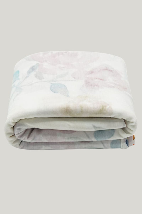 Soft Breathable Bamboo Viscose Newborn Blanket Swaddle With Headband Floral Print-2316340039
