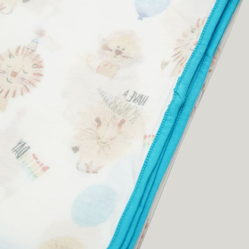 Soft Breathable Bamboo Viscose Newborn Blanket Swaddle Lion Print-2315580176