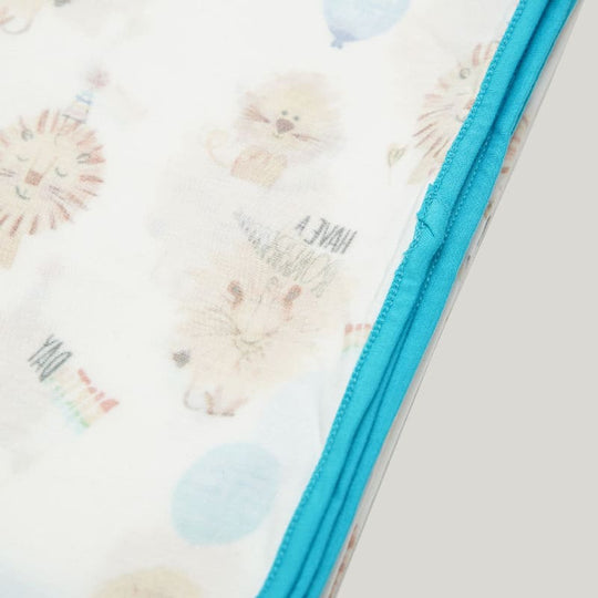 Soft Breathable Bamboo Viscose Newborn Blanket Swaddle Lion Print-2315580176