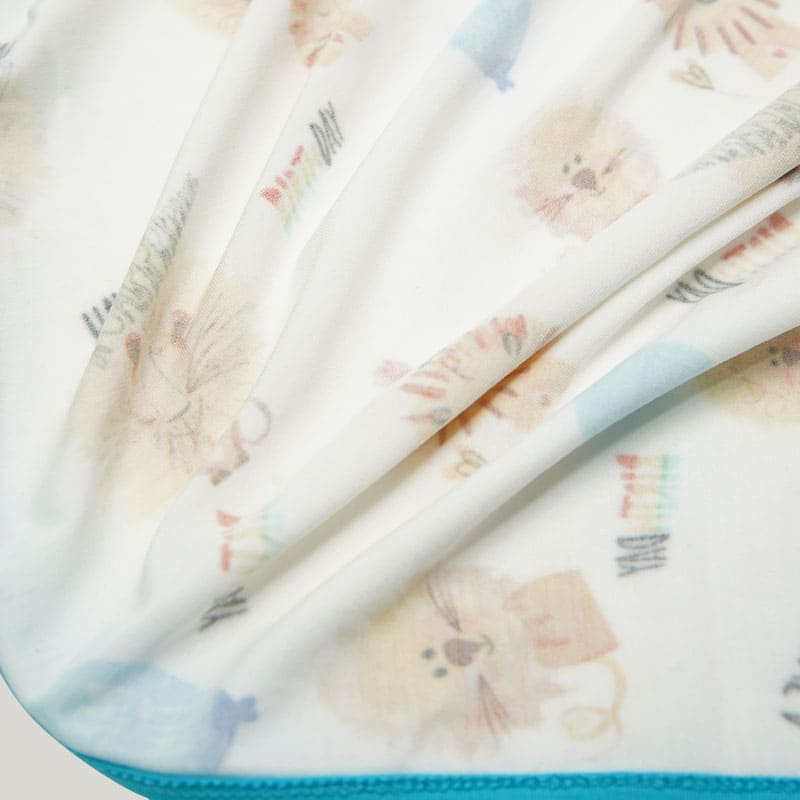 Soft Breathable Bamboo Viscose Newborn Blanket Swaddle Lion Print-2315580176