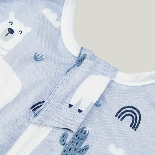 Soft and Cozy Bamboo Fiber Sleeveless Wearable Sleep Sack Thickening