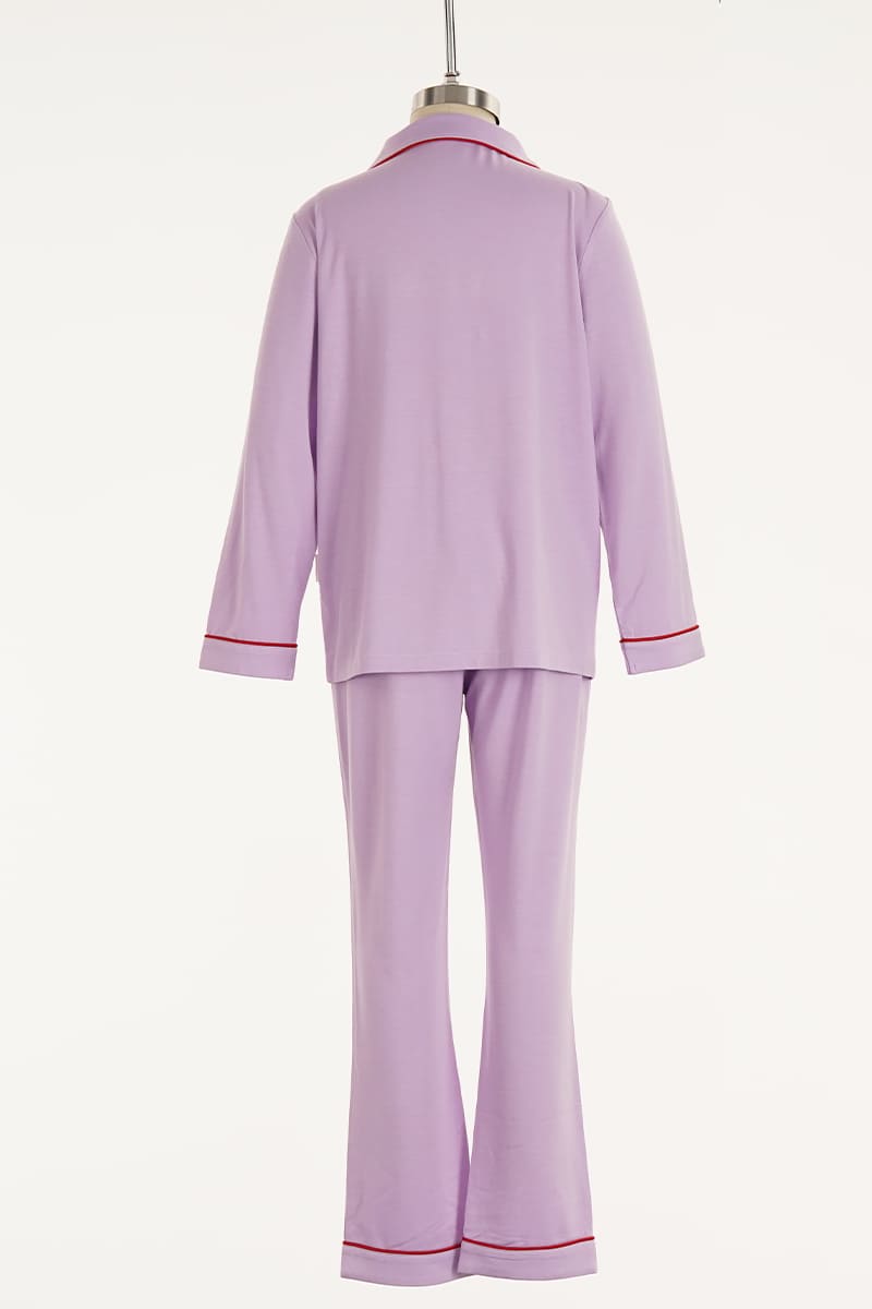 Solid Color Bamboo Pajama Set Design & Manufacturing Factory-2516760099