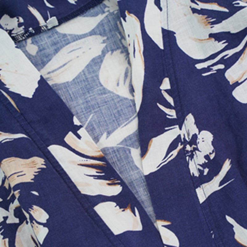 Tie Kimono Woven Bathrobe Lazy Vacation Style-2211820178