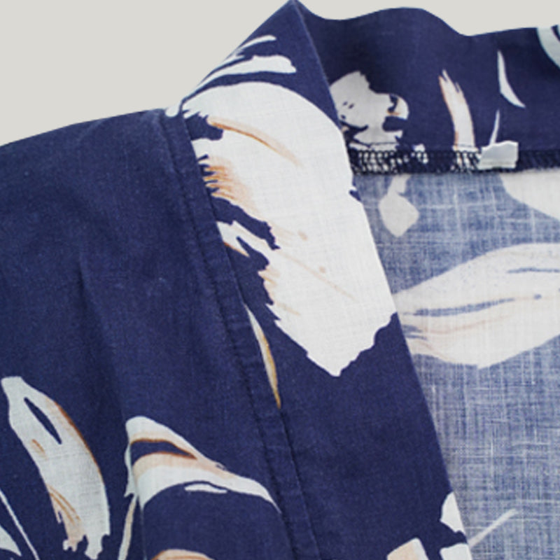 Tie Kimono Woven Bathrobe Lazy Vacation Style-2211820178