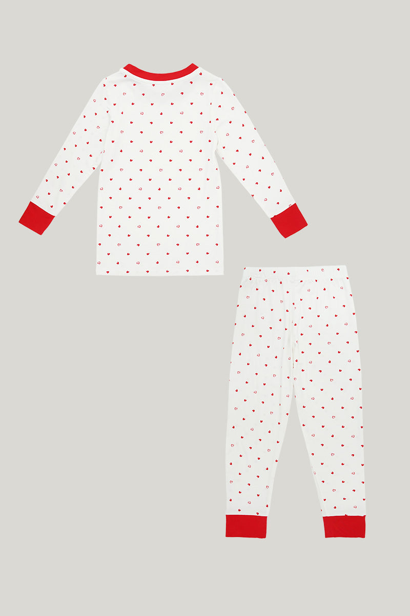 Wave Design Children’s Knit Long-sleeve Long Pants Pajamas Set-2311290136