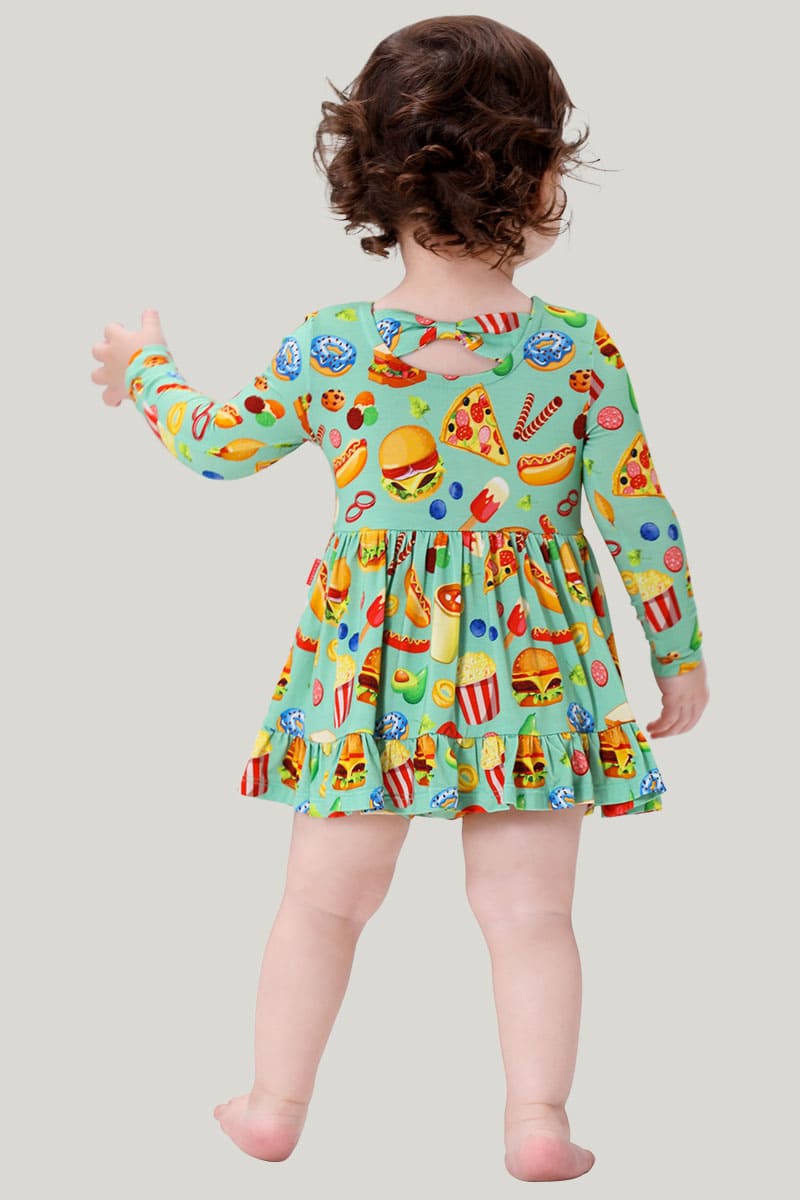 Wholesale Baby Bodysuits Dresses, Bulk Toddler Printed Dress Factory-2416520251