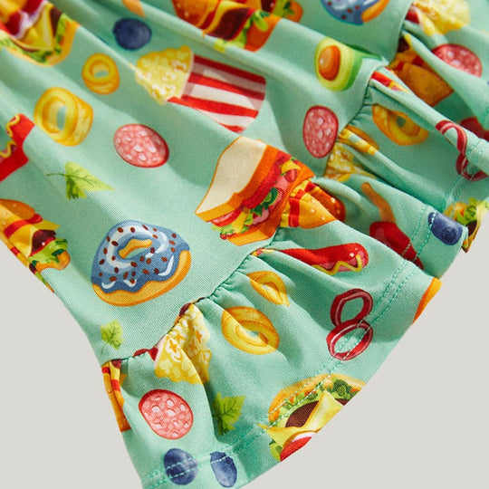 Wholesale Baby Bodysuits Dresses, Bulk Toddler Printed Dress Factory-2416520251