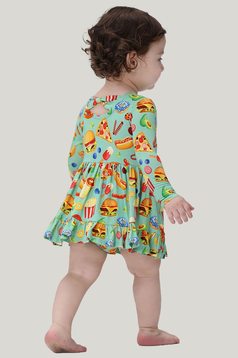 Wholesale Baby Bodysuits Dresses, Bulk Toddler Printed Dress Factory-2416520251