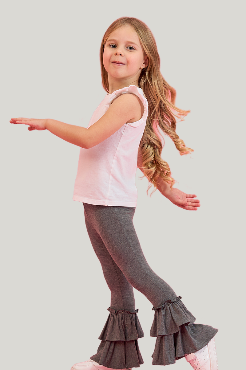 Wholesale Kids Bamboo T-Shirt, Fitted Short-Sleeved Long Pants Pajama Set-2416520261