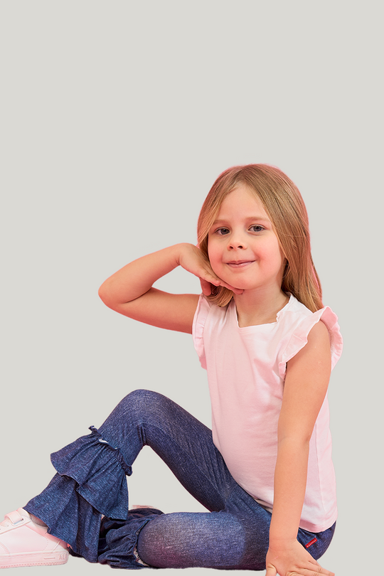 Wholesale Kids Bamboo T-Shirt, Fitted Short-Sleeved Long Pants Pajama Set-2416520261