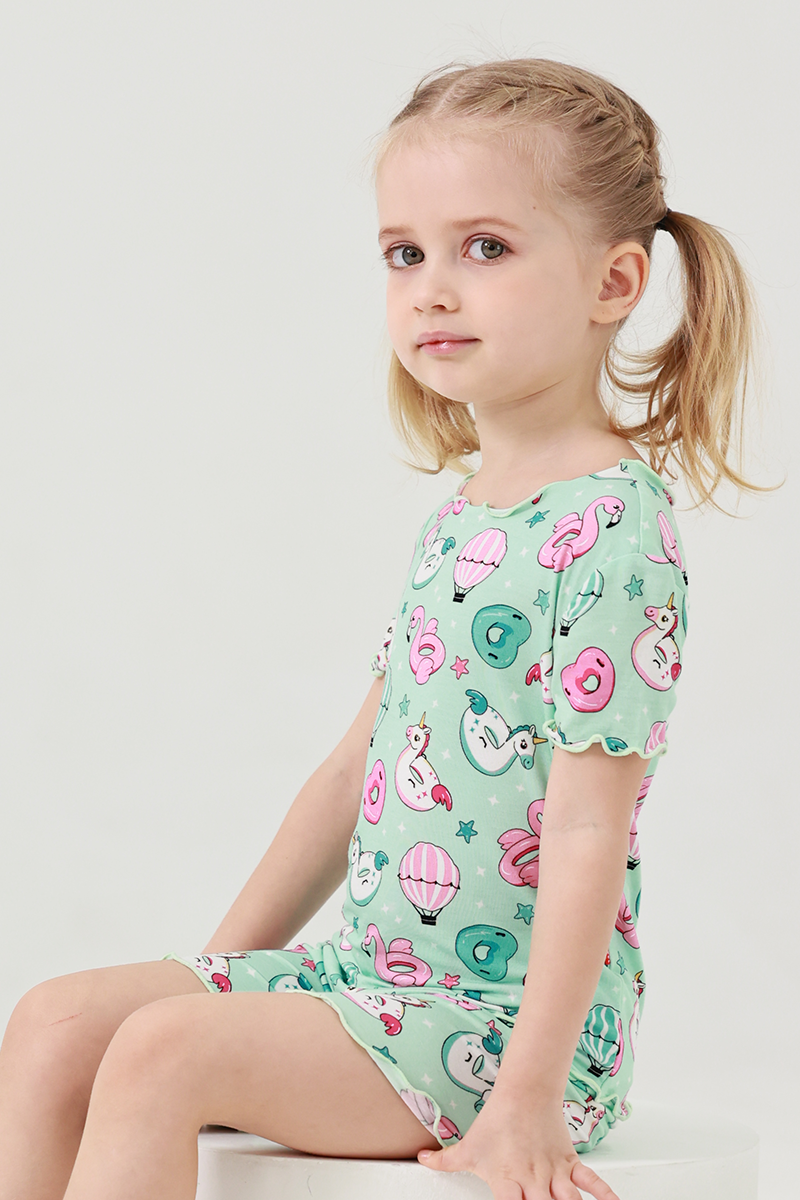 Wholesale Kids Bamboo T-Shirts, Ruffled Pajama Sets Manufacturer-2416520017
