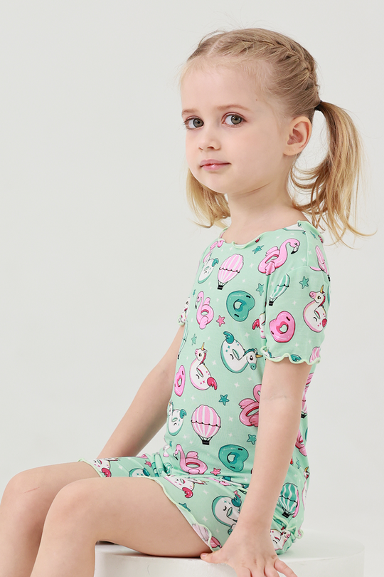 Wholesale Kids Bamboo T-Shirts, Ruffled Pajama Sets Manufacturer-2416520017
