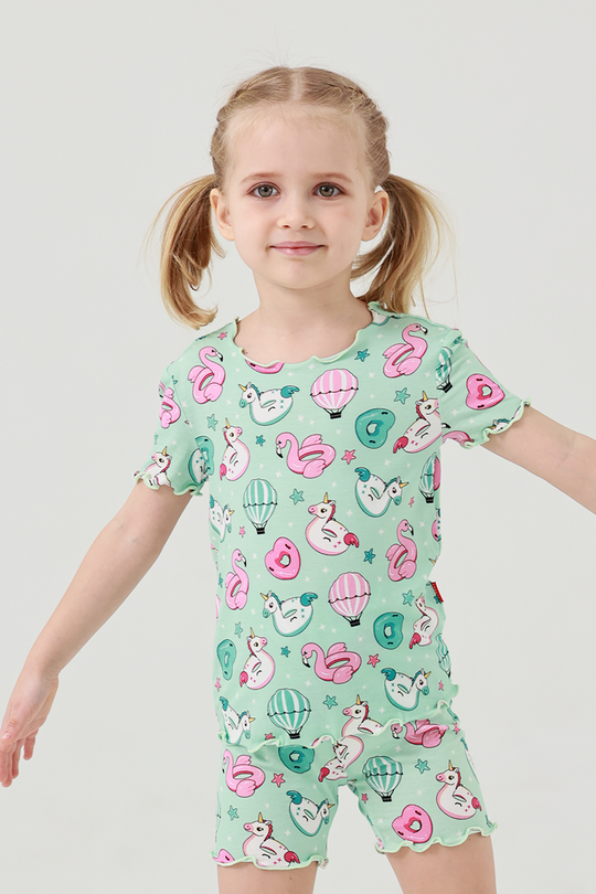 Wholesale Kids Bamboo T-Shirts, Ruffled Pajama Sets Manufacturer