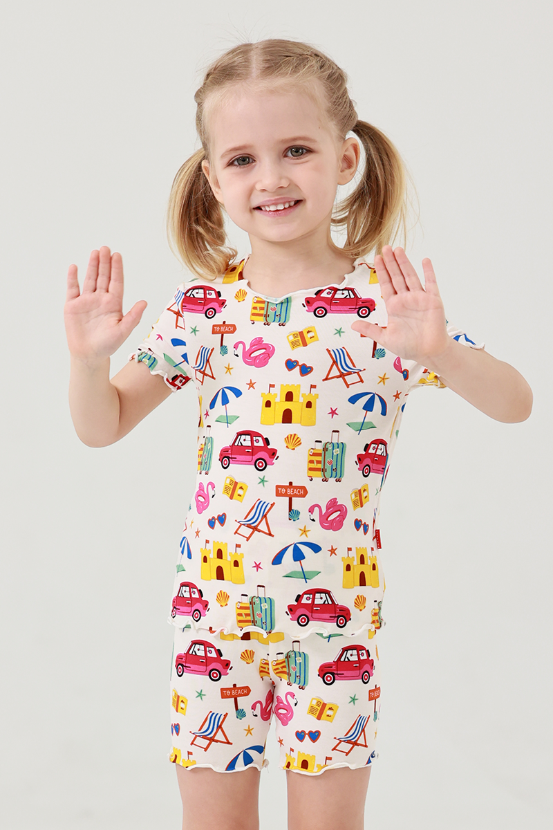 Wholesale Kids Bamboo T-Shirts, Ruffled Pajama Sets Manufacturer