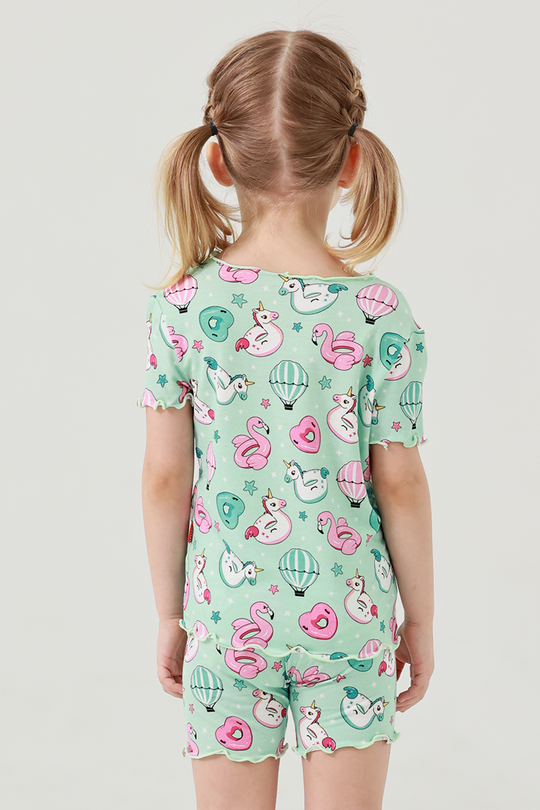Wholesale Kids Bamboo T-Shirts, Ruffled Pajama Sets Manufacturer-2416520017