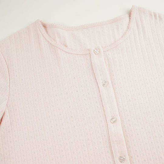 Women’S 3-Piece Jacquard Cotton Long-Sleeve & Pant Set Factory-2517190062