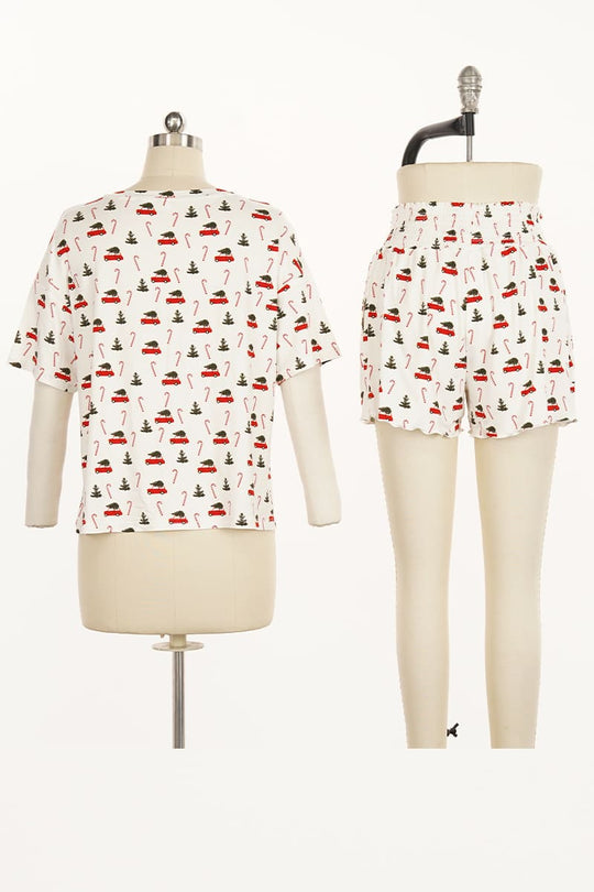 Women’S Bamboo Short-Sleeve & Shorts Pajama Set Factory-2517830005