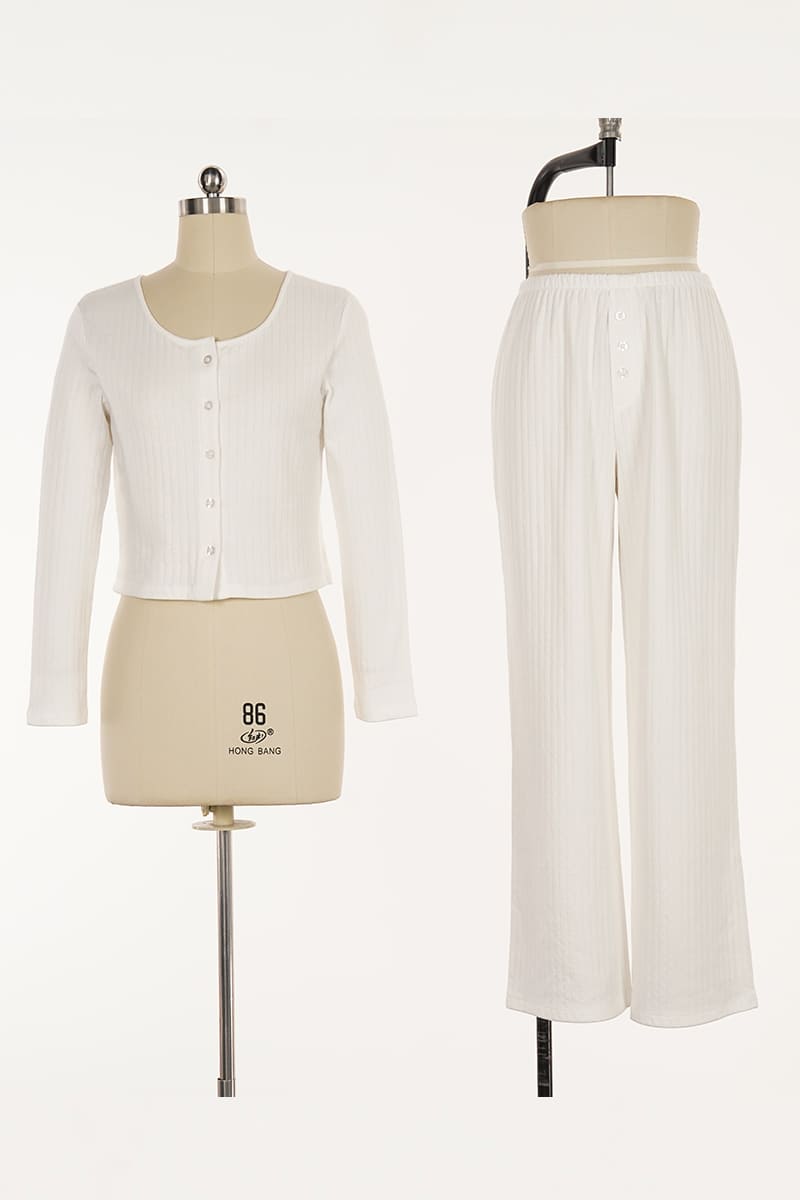 Women'S Knitted/Dyed/Embroidered Cotton Pajama Set Factory