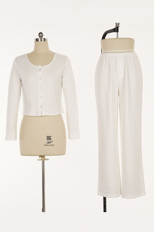 Women'S Knitted/Dyed/Embroidered Cotton Pajama Set Factory