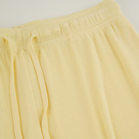 Women'S Knitted Short-Sleeved Long-Pants Pajama Set With 97% Bamboo Factory-2513670193